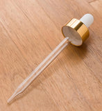 4 oz Glass Bottles with Gold Glass Dropper - 12 PACK