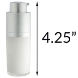 30 ml / 1 oz Airless Twist Top Pump Bottle Container (3 Pack) + Clear Travel Bag - JUVITUS