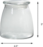 27 oz Glass Candle Jar in Clear with Glass Lid (2 Pack)