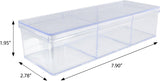 Small 3 Compartment Clear Plastic Stackable Organizer Storage Case for Cotton Balls, Sponges and Small Cosmetics
