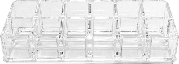 JUVITUS 2-Pack of Clear Plastic Stackable Drawer Organizer for Jewelry, Makeup, and Cosmetics, Size: Small