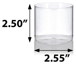 4 oz Premium Borosilicate Clear Glass Drinking Cup (6 PACK)