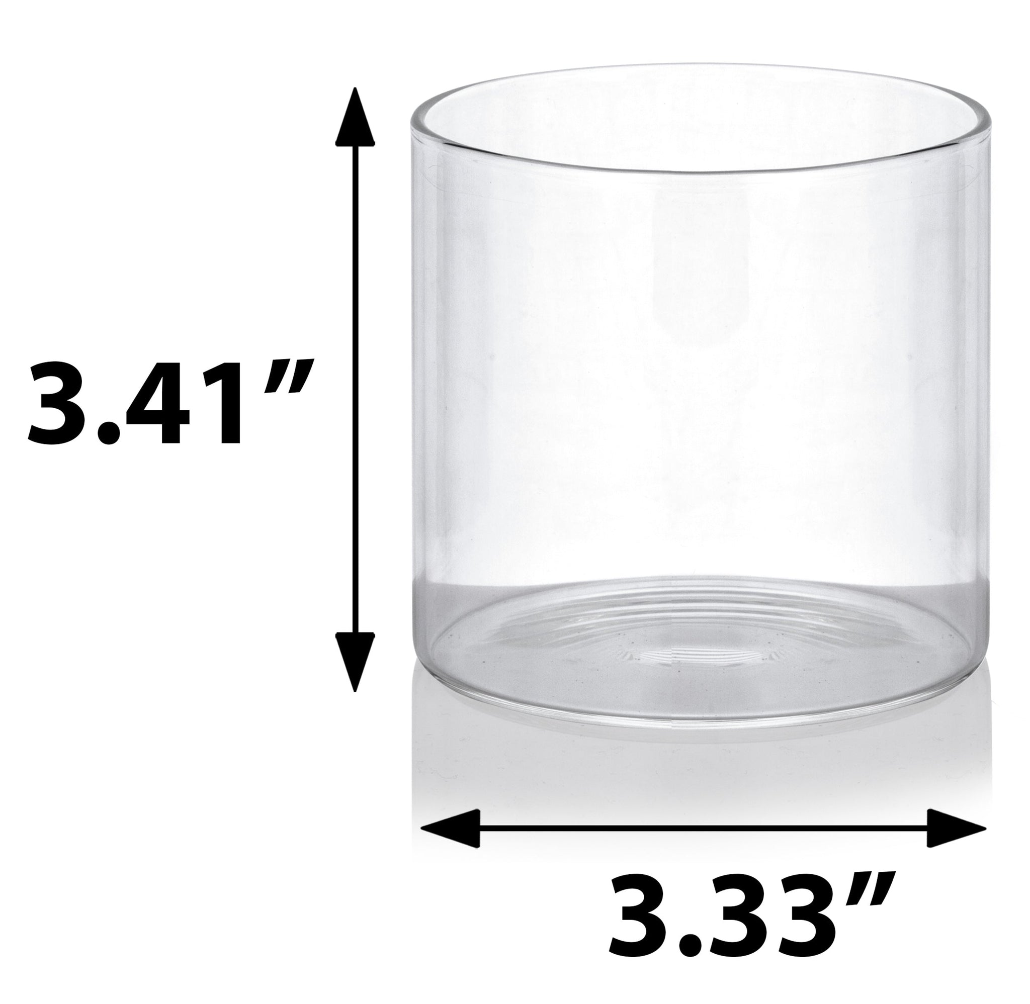 10 oz Borosilicate Clear Glass Drinking Cup (6 PACK)