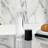 1 oz / 30 ml Clear Glass Heavy Wall Bottle with Roll On