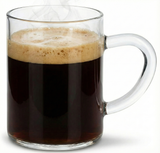 (100 Pack) 12 oz Clear Glass Mug Cup With Handle for Hot or Cold Coffee Tea - JUVITUS