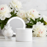 2 oz / 60 ml White Plastic Double Wall Jar with White Foam Lined Lid (12 Pack) - JUVITUS