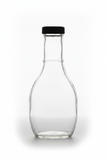 (2 Pack) 8 oz Clear Glass Thick Wall Salad Dressing Bottle