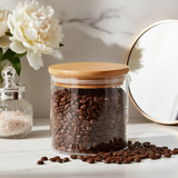 Coffee beans bamboo jar photo 1