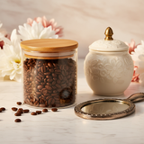 Coffee beans bamboo jar photo 3
