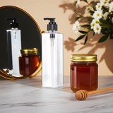 (6 Pack) Honey Wood Dipper Stick Server for Honey Jar Dispense Drizzle Honey - JUVITUS
