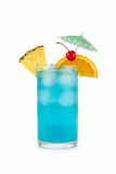 Glass cylinder blue lagoon