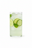 Glass cylinder cucumber mint