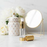 Gold airless pump bottle photo 1