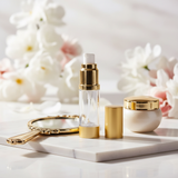 Gold airless pump bottle photo 3