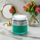 Refillable Airless Jar in Teal - .5 oz / 15 ml