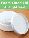 White Metal Lid With for Jar (100 Pack) (Neck Size 89-400)
