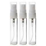 Clear Glass Vial Bottle with White Fine Mist Spray - .14 oz / 4 ml - JUVITUS