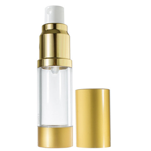 Refillable Airless Spray Bottle in Gold - .5 oz / 15 ml - JUVITUS