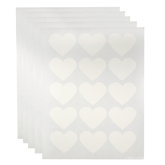 White Heart Waterproof Essential Oil Labels for Bottles and Jars - 2.2754