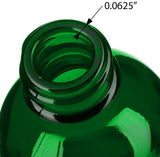Green Glass Boston Round Cork Bottle with Natural Stopper - 1 oz / 30 ml