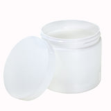 16 oz White Plastic Straight Sided Jar with White Foam Lined Lid (6 Pack)
