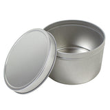 Large Metal Steel Tin Deep Container with Tight Sealed Cover Lid - 16 oz + Measuring Cup