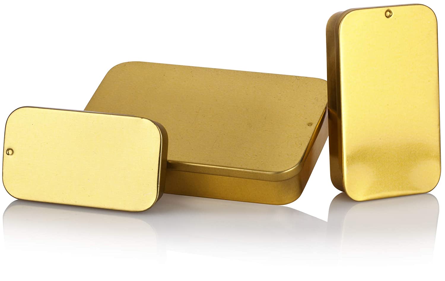 Gold Tin Flat Container, 1 oz