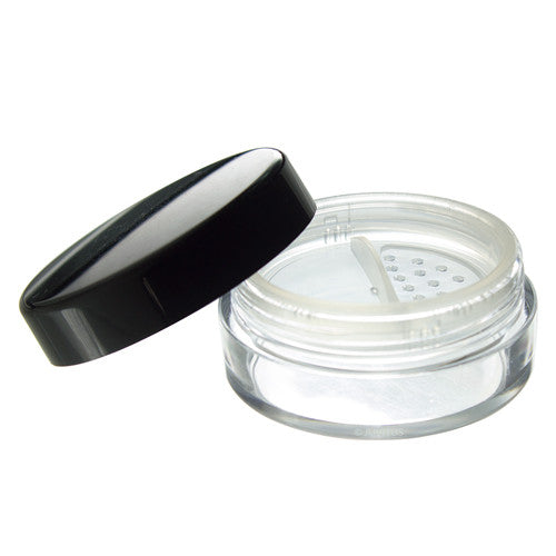 Clear Empty Refillable Powder Sifter Cosmetic Makeup Jar - 20 ml - JUVITUS