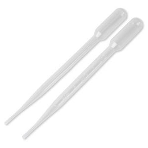 Transfer 3 ml Transfer Plastic Pasteur Pipettes Droppers, Graduated, Disposable Pack of 10