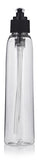 Clear Plastic Tapered Oval Bottle with Black Lotion Pump - 8 oz / 250 ml