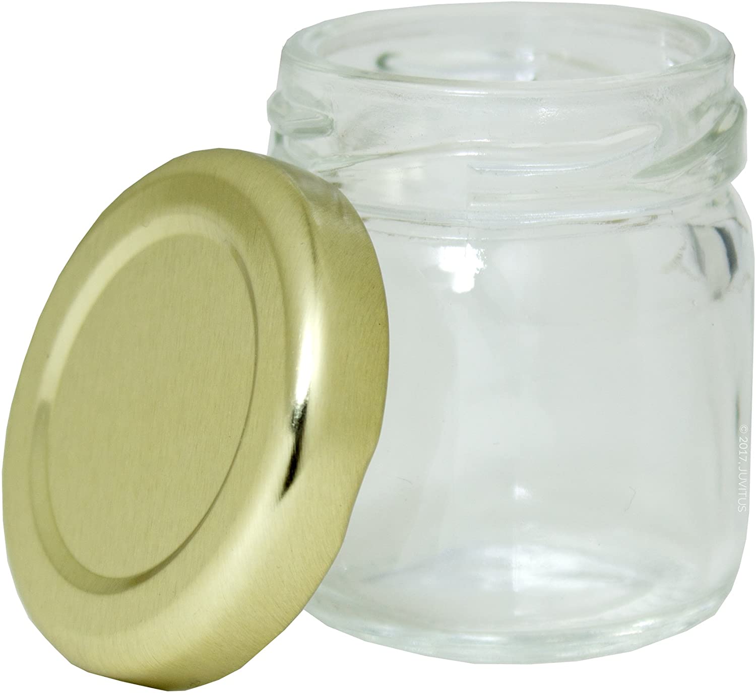 6 Oz Glass Jars With Metal Lid, Choose Amber, Green or Clear, Free Shipping  