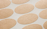 Textured Brown Kraft 2.5 x 1.5 Inch Oval Labels with Template and Printing Instructions, 5 Sheets, 90 Labels (JBK20)