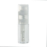 Clear Plastic Powder Spray Bottle with Dry Spray - .47 oz / 14 ml Travel Bag