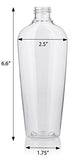 Clear Plastic Tapered Oval Bottle with Black Lotion Pump - 8 oz / 250 ml