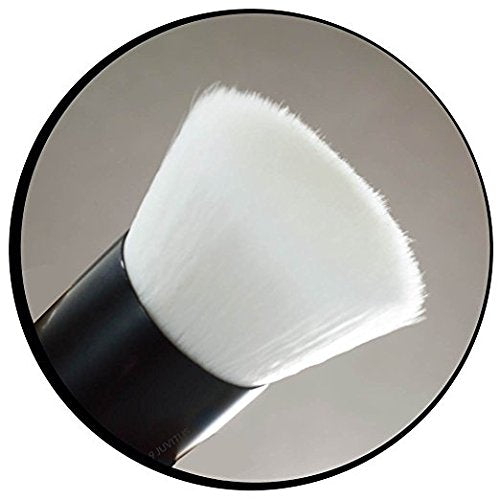 Premium Salon Quality Flat Top Kabuki Brush Made With Dense Taklon Fibers for Blending Cream, Liquid & Mineral Foundations or Finishing Powders