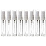 Clear Glass Perfume Bottle with White Fine Mist Spray - .14 oz / 4 ml