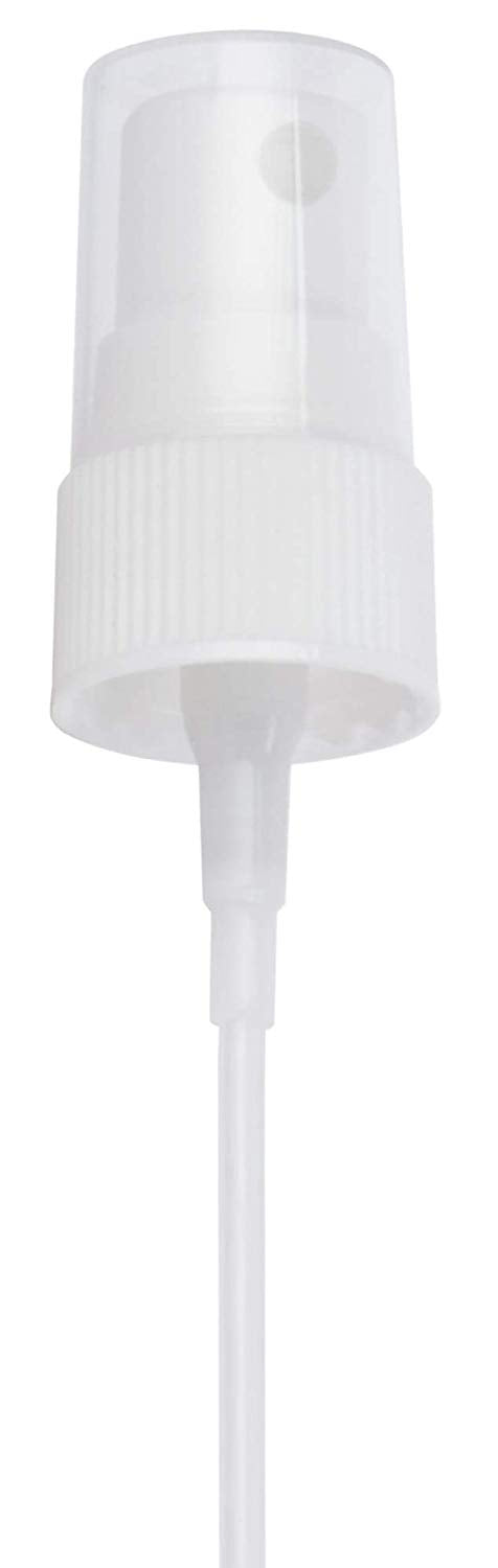 20-410 White Ribbed Fine Mist Spray Top Closure, 6.00 inch dip tube length (12 PACK)