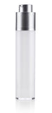 Twist Top Airless Pump Bottle in White Silver Matte - 1.7 oz / 50 ml + Travel Bag