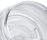 Plastic Tuscany Jar in Clear with Black Foam Lined Lid - 8 oz / 240 ml
