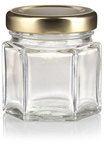 Hexagon Glass Jelly Jar Bulk, 6 oz