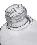 Clear Plastic Tapered Oval Bottle with Black Lotion Pump - 8 oz / 250 ml