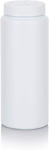 White HDPE Plastic Powder Bottle with Sifter Cap - 6 oz / 180 ml