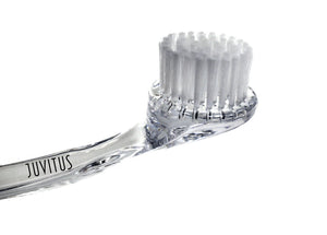 Exfoliating & Cleansing Facial Brush - Nylon Bristles/Clear Handle - JUVITUS