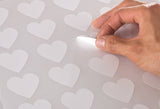 Waterproof White Matte Heart Shaped Labels, 1.5 x 1.5 Inches, for Laser Printers with Downloadable Template and Printing Instructions, 5 Sheets, 120 Labels (KL15)