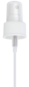 24-410 White Ribbed Fine Mist Spray Top Closure, 6.75 inch dip tube length (12 PACK)