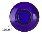 Cobalt Blue Glass Boston Round Bottle with Silver Metal Screw Cap - 8 oz / 250 ml