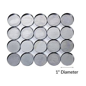 Round Empty Metal Pans for Makeup - 1" inch Diameter (20 pack) For Magnetic Palettes