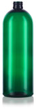 Green 32 oz Slim Cosmo PET Bottles (BPA Free) White Lotion Pump and Trigger Spray Set - 2 PACK