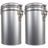 Stainless Steel Metal Tea Tin Canister with Tight Seal Latch - 12 oz (holds 12 oz of dry goods)
