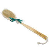 Natural Wood Bath & Body Brush with Long Handle - 100% Wild Boar Bristle